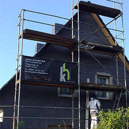 Fassade mit Geruest